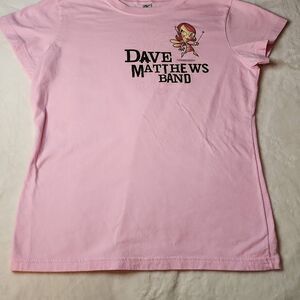 A.S. Tees Dave Matthews Light Pink Tshirt With Graphics Size Large